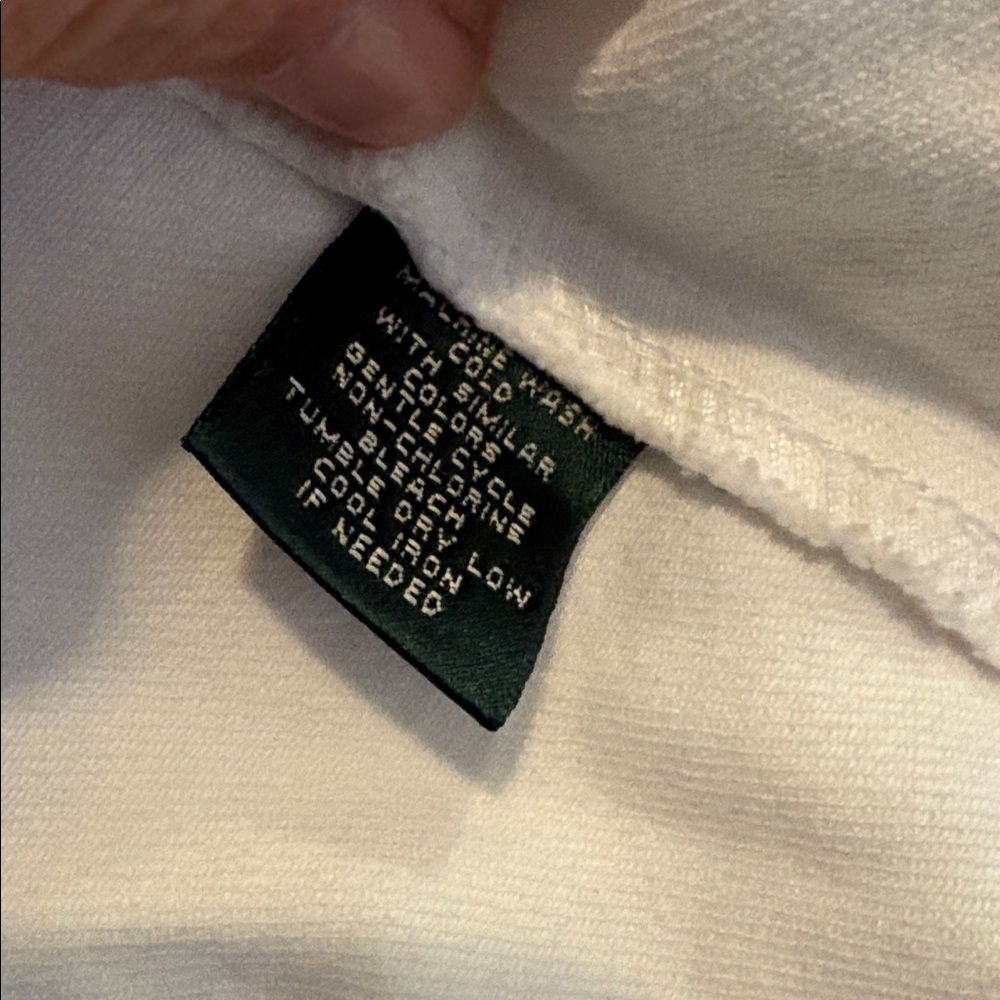 Lauren Jeans Co. Ralph Lauren White Button-Up Jacket size large petite like new - Picture 5 of 7